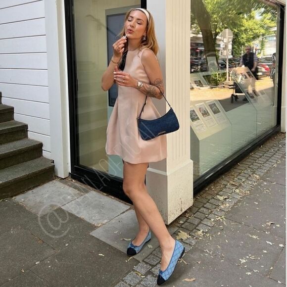 ZARA PINK BEIGE VOLUMINOUS SHORT DRESS - Picture 12 of 16